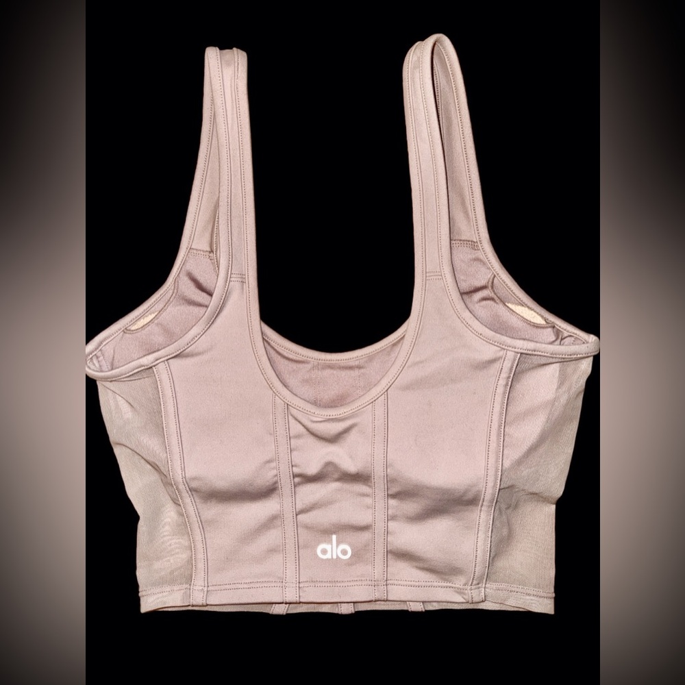 NWOT ALO Airbrush Mesh Corset Tank- Size S - Picture 3 of 4